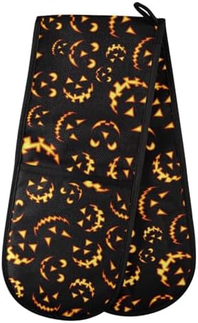 Susiyo Double Oven Mitts Halloween Pumpkins Heat Resistant