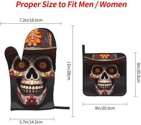 Halloween Oven Mitts and Pot Holder Set