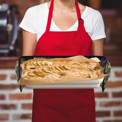 ZZXXB Happy Halloween Heat-Resistant Oven Mitts for Kitchen Use