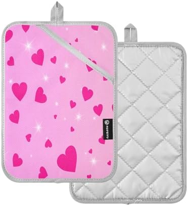 Preciosa Pink Heart Oven Mitt 2-Pack