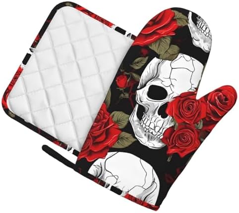 Halloween Spooky Oven Mitts Pot Holders Set