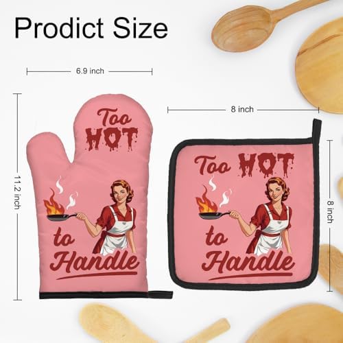 DYJYBMY Too Hot to Handle Potholders Set