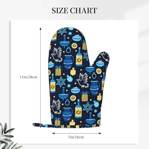 Happy Hanukkah Jewish Festival Reviewed Kitchen Oven Mitts