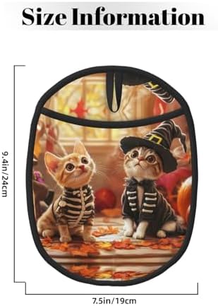 VOSERY Halloween Cat Dog Oven Mitts with Pocket