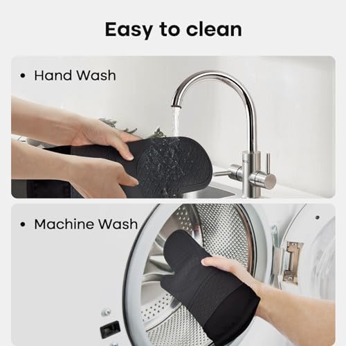 Premium Silicone Oven Mitts Heat-Resistant up to 500F