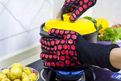 J H Heat Resistant Oven Glove 932F 2 Layers Silicone 1 Pair