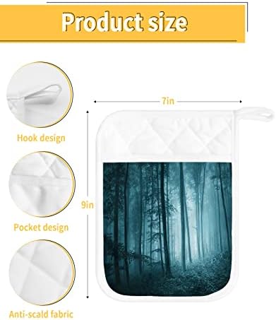 Bright Halloween Forest 5PCS Pot Holders