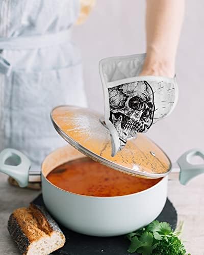 HilariousM Halloween Skull Pot Holders