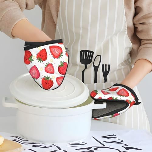 Aimeryup Silicone Oven Mitts Pair Non-Slip Heat Resistant