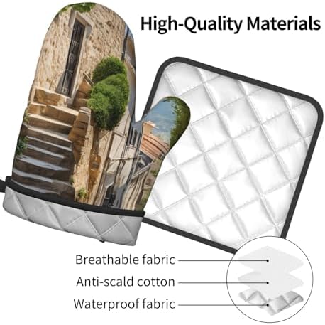 Italian Tuscan Oven Mitt Pot Holder Set