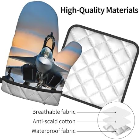 Heat-Resistant Oven Mitts - Perfect for Baking Grilling Set of 2