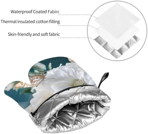 Heat-Resistant Oven Mitt Pot Holder 4-Piece Set