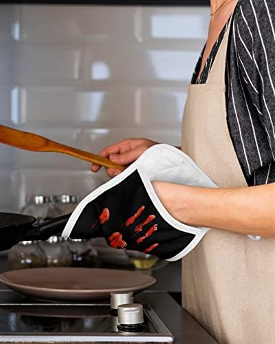 Halloween Blood Handprint 5PCS Pot Holders Set