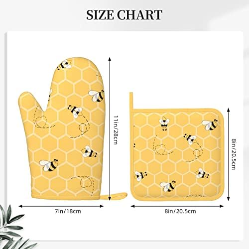 Oven Mitts Potholders Set Heat Resistant Silicone Glove