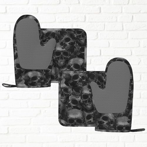 Premium Halloween Horror Oven Mitts for Safe Cooking
