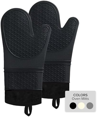 Premium Silicone Oven Mitts Heat-Resistant up to 500F