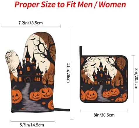 4-Piece Heat-Resistant Oven Mitt Set