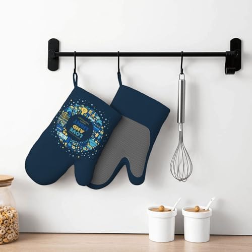 Charming Hanukkah Oven Gloves