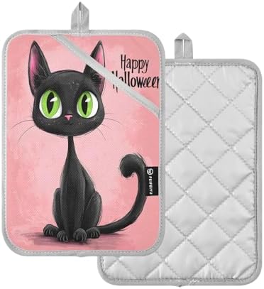 Halloween Cat Pot Holder 2-Piece Set