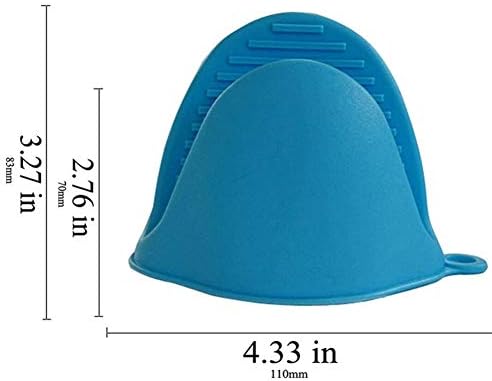 Thick Silicone Oven Gloves Heat-Resistant Antiskid 428F Protection 2-Pack