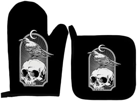 Gothic Skeleton Pot Holder Set
