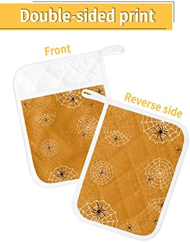 JasmineM Heat-Resistant Pot Holder Set Halloween Kitchen Pouches for Oven mitts