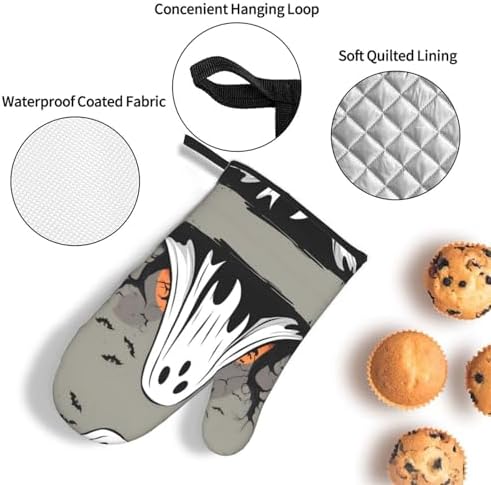 Halloween Ghost Pattern Thicken Pot Holder Set - Durable Waterproof Must-Have Kitchen Tool