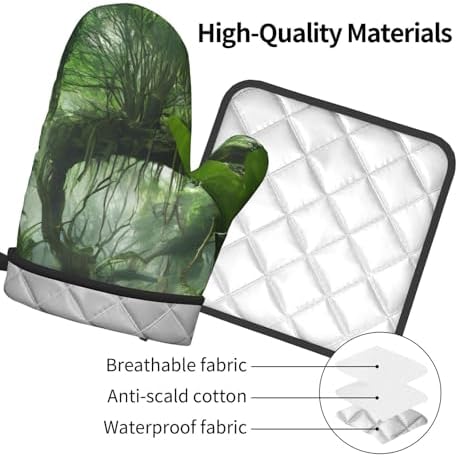 Quopvn Tropical Rainforest Oven Mitts Pot Holders