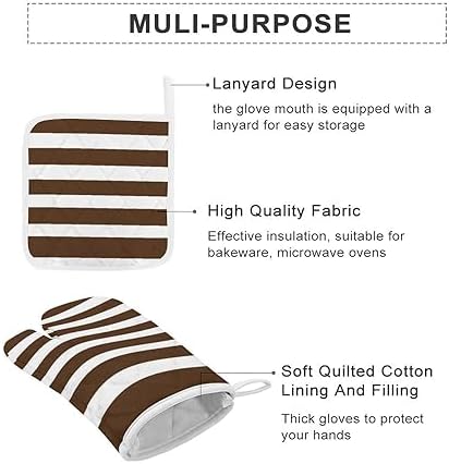 Protect Your Hands - Curdesi 4PCS Oven Mitts Set - Heat-Resistant