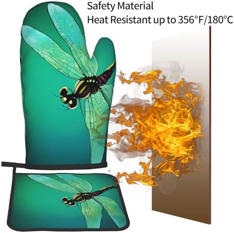 Perfect for Cooking Baking - Heat-Resistant Oven Mitt Set