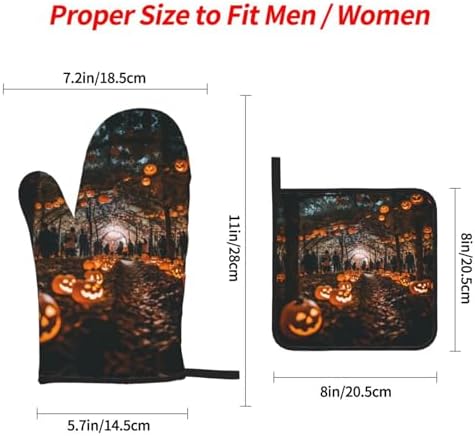 Halloween Trick or Treat 4-Piece Oven Mitt Set