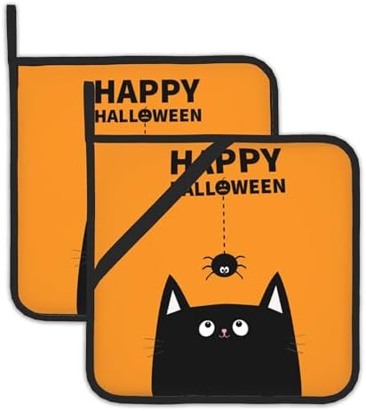 BAMOWEY Happy Halloween Pot Holders Set of 2