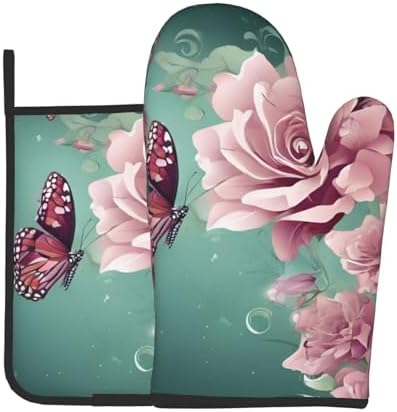 Floral Delight Oven Mitts Set