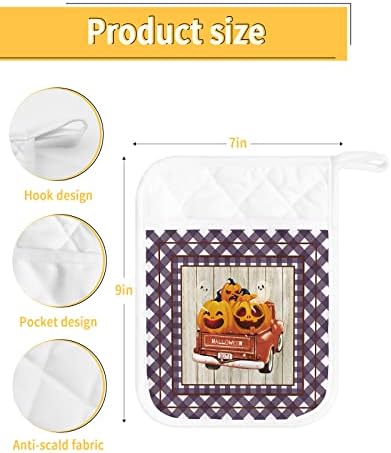 Halloween Ghost Pumpkins 5-Piece Pot Holder Set
