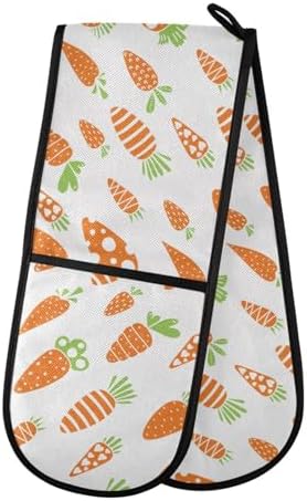 Double Oven Mitts Heat-Resistant Oven Glove for Kitchen Use