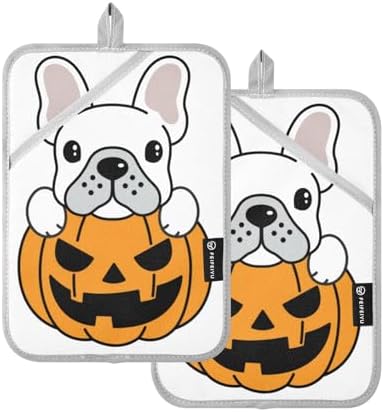 Pumpkin Pot Holder Set for Halloween