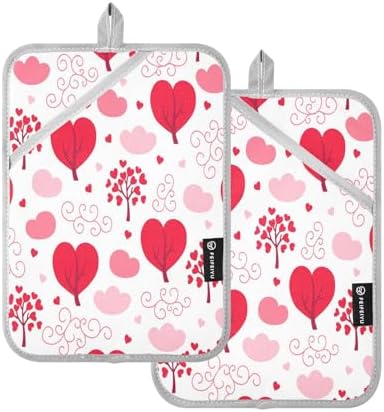 KCldeci Valentine Seamless Pot Holder Set
