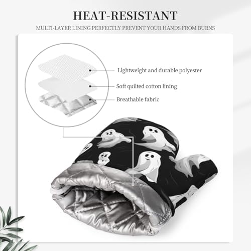 Halloween Silicone Oven Mitts Set