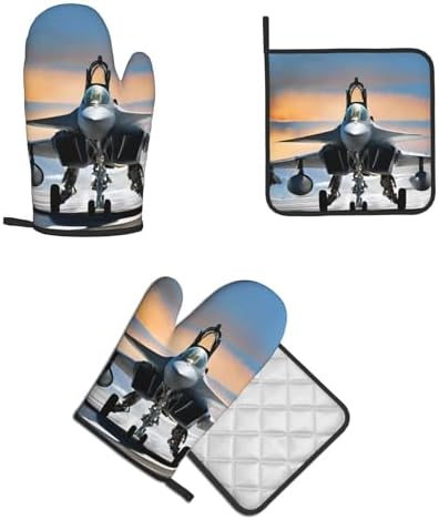 Heat-Resistant Oven Mitts - Perfect for Baking Grilling Set of 2