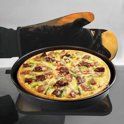 Halloween Black Cat Oven Mitt Pkg