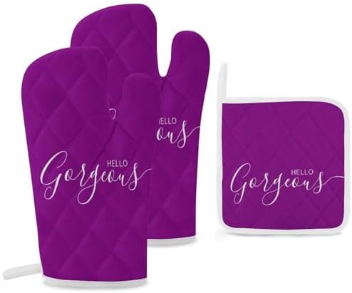 Curdesi 3PCS Oven Mitts Set - Heat Resistant Minimalist Design