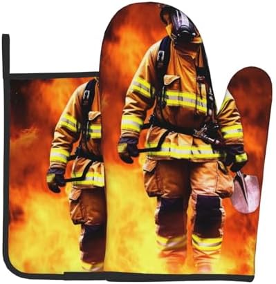 Oven Mitts Pot Holders Set Heat-Resistant for Kitchen Use