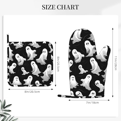Halloween Silicone Oven Mitts Set