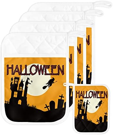 Halloween Night Pot Holder Set 5 x 7x9 inches