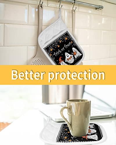 Halloween Ghost Punkpkin Pot Holders