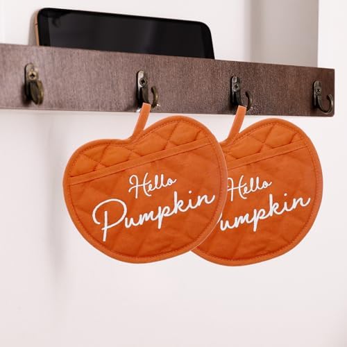 Hello Pumpkin Pot Holders