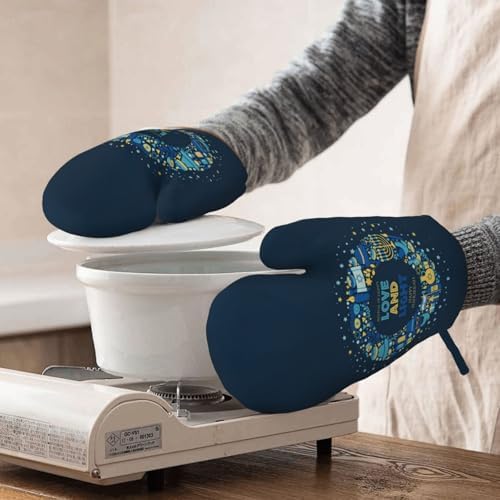 Charming Hanukkah Oven Gloves