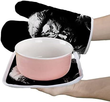 ZHANGXM Oven Mitts Halloween Michael Myers Soft Cotton Insulation Gloves