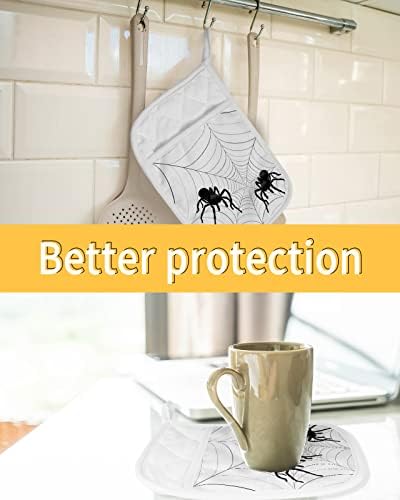 Halloween Spooky Cobweb Pot Holder Set trick or treat