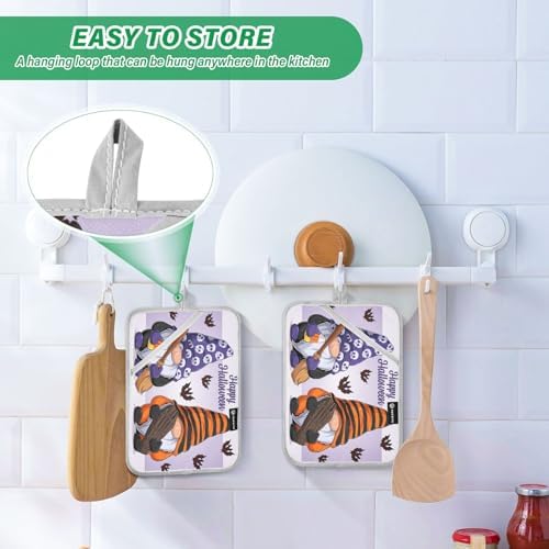 OURVII 2Pcs Cute Gnomes Pot Holder Set